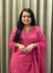 Rani pink mulcotton sequence embroidered dress