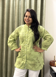 Green embroidered Short Top