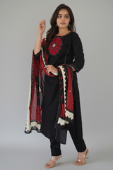 Black Cotton Dress for Women