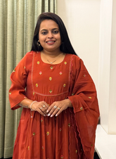 Rust soft silk dress