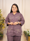 Purple cotton co-ord set