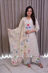 The "Abstract Geometry" Cotton Silk Suit