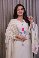 The "Abstract Geometry" Cotton Silk Suit