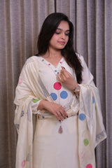 The "Abstract Geometry" Cotton Silk Suit