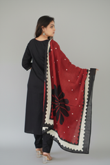 Black Cotton Dress for Women