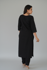 Black Cotton Dress for Women