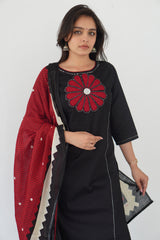 Black Cotton Dress for Women