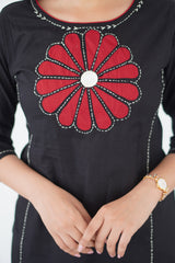 Black Cotton Dress for Women