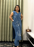 Blue Cotton 2 Piece Kurti Set – Comfortable Daily Wear