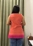 Orange South Cotton Handworked Short Top
