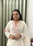 Off White Cotton Chikankari Dress