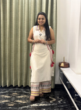 Khadi Cotton with Handweaving Sleeveless Kurta & Palazzo Set