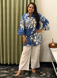 Blue & white cotton co-ord set