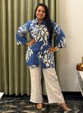 Blue & white cotton co-ord set