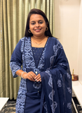 Blue cotton dress