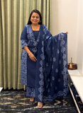 Blue cotton dress