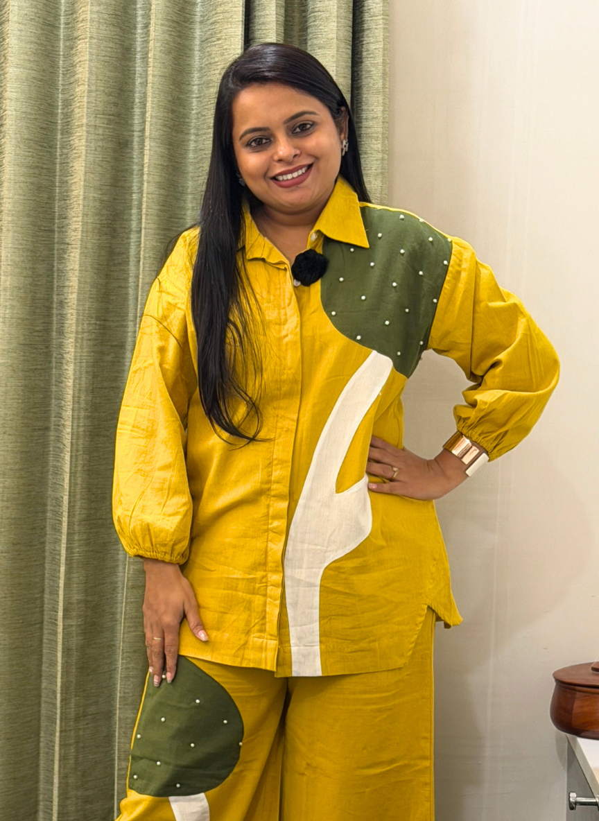 Yellow cotton co-ord set