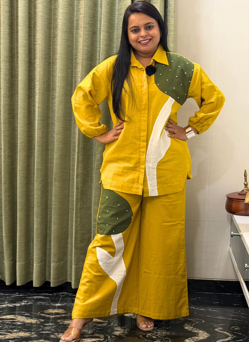Yellow cotton co-ord set