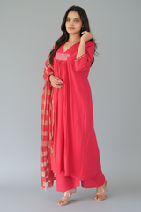 Pink Cotton Silk Dress – Elegant & Stylish