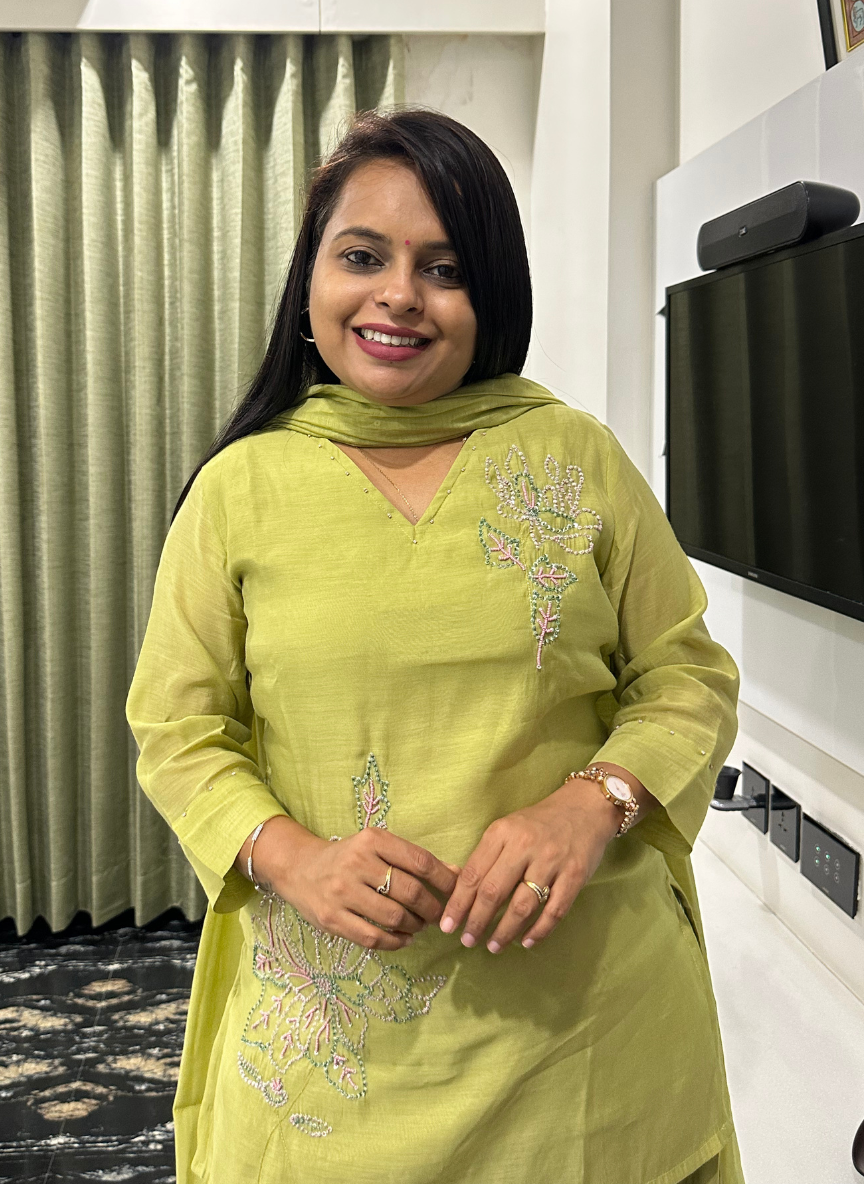 Light green dress with farshi salwar and duppata