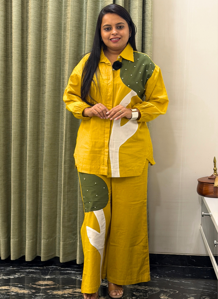 Yellow cotton co-ord set