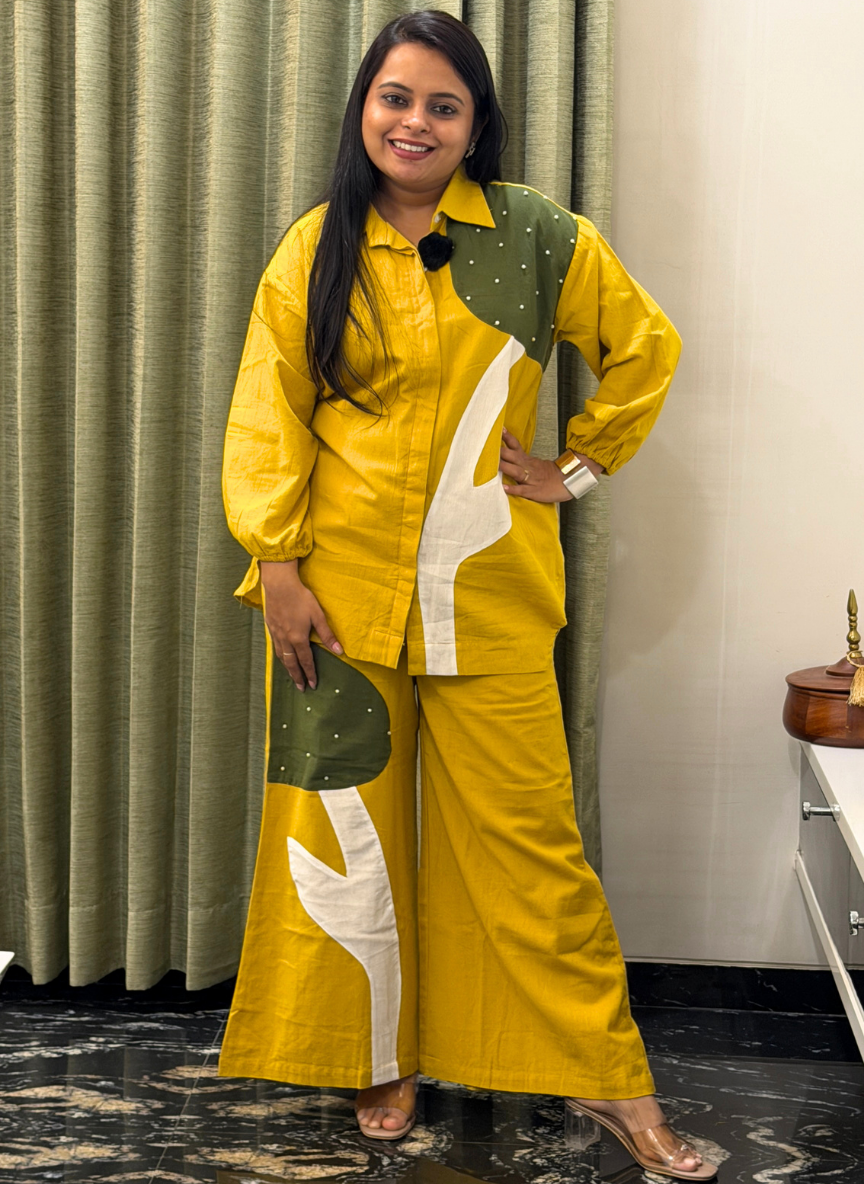 Yellow cotton co-ord set