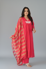 Pink Cotton Silk Dress – Elegant & Stylish