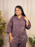 Purple cotton co-ord set