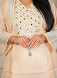 Cream chanderi co-ord set