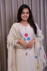 The "Abstract Geometry" Cotton Silk Suit