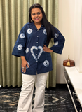 Dark blue hand batik shirts