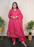 Rani mul-cotton embroidery dress