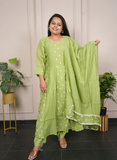 Light green embroidery dress