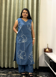 Blue Cotton 2 Piece Kurti Set – Comfortable Daily Wear