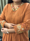 Rust Cotton Dress – Casual Ethnic Wear