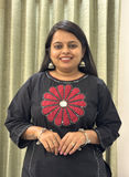 Black Cotton Dress for Women
