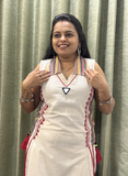 Khadi Cotton with Handweaving Sleeveless Kurta & Palazzo Set