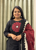 Black Cotton Dress for Women