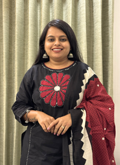 Black Cotton Dress for Women