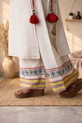 Khadi Cotton with Handweaving Sleeveless Kurta & Palazzo Set