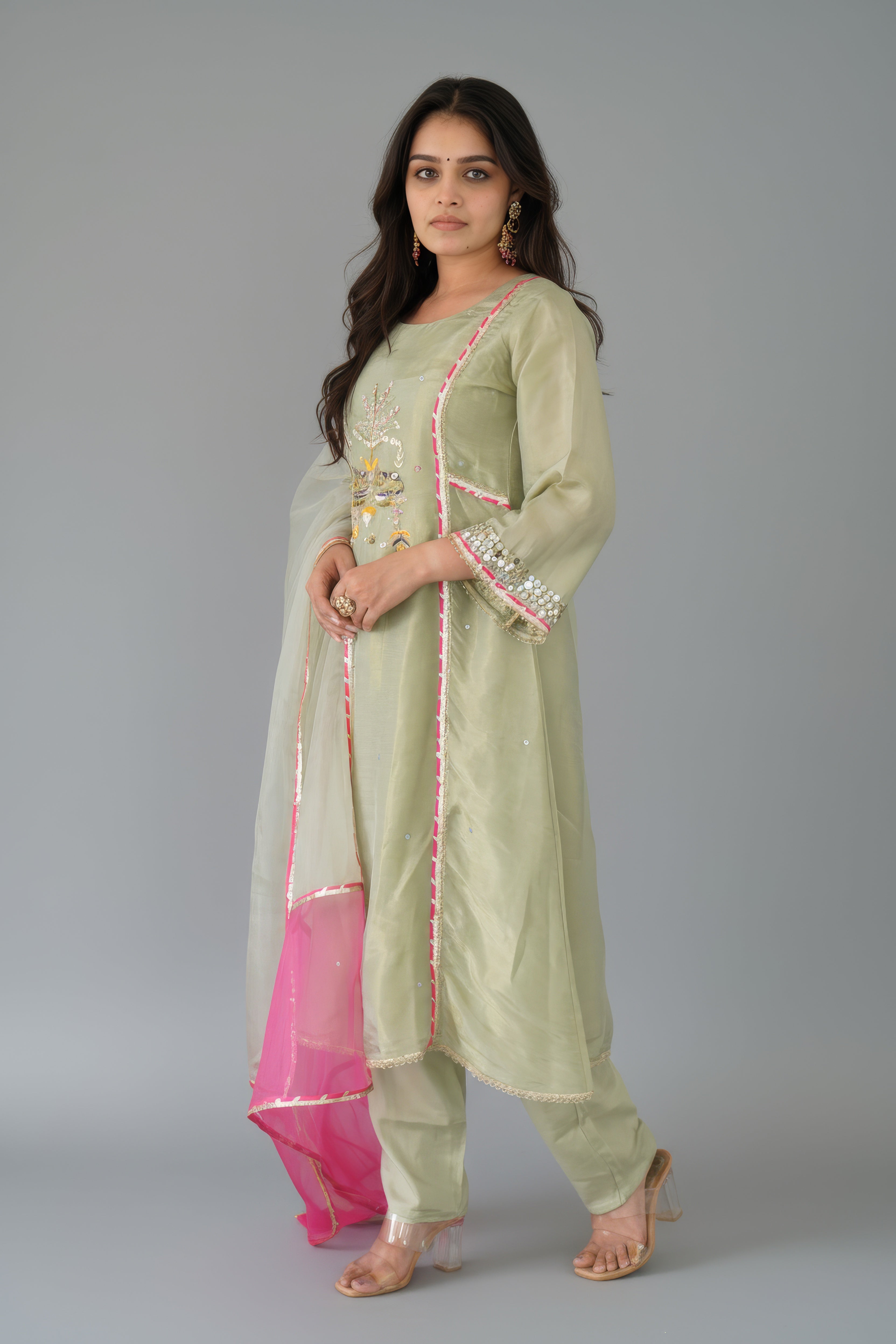 Pista Pink Tissue Heavy Dress